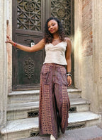 Loose Fit Pocket Detail Elba Floral Trousers