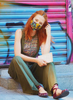 Double Layer Condiment Pattern Viscose Mask (3 Pieces )