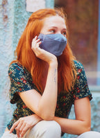 Double Layer Gray Cotton Mask (3 Pieces )