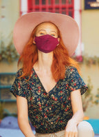 Double Layer Burgundy Cotton Mask (3 Pieces )