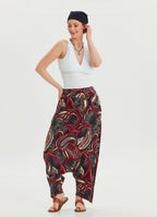 Black Sports Shalwar with Pocket Detail and Laced Leg 4478