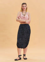 Elastic Waist Crotch Low Anthracite Bohemian Shalwar 4542