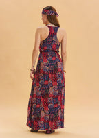V Neck Slit Red Long Dress 4645