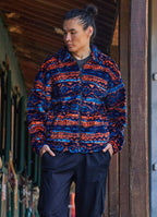 Relaxed Cut Long Sleeve Orange Mens Shirt 4775
