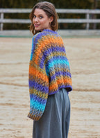 Crew Neck Bohemian Style Ethnic Patterned Womens Sweater 4750