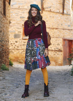 Knee Length Flared Winter Skirt