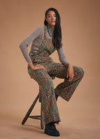 Adjustable Buckle Straps Flower Print Jumpsuit