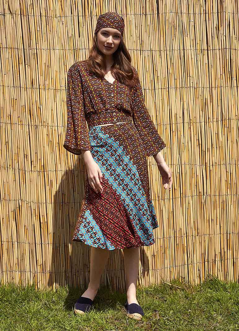 Authentic Mini Patterned Summer Skirt
