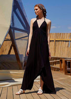 Resort Casual Backless Handkerchief Dress