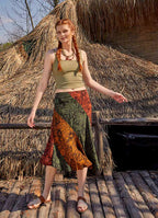 Mini Patterned Summer Skirt