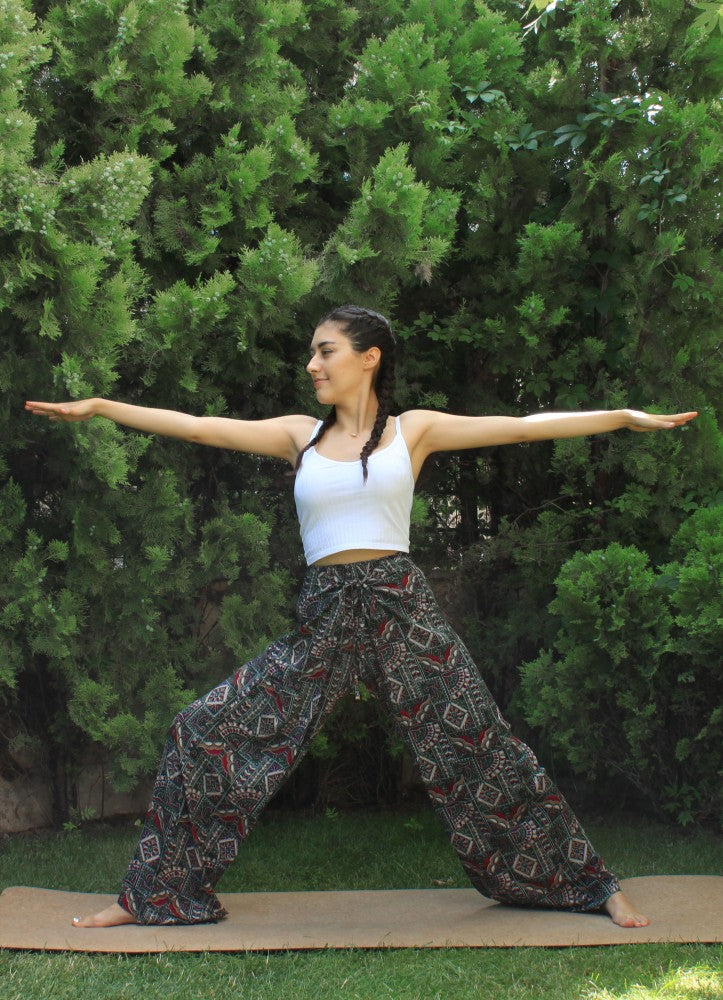 Palazzo Wrap Green Yoga Pants