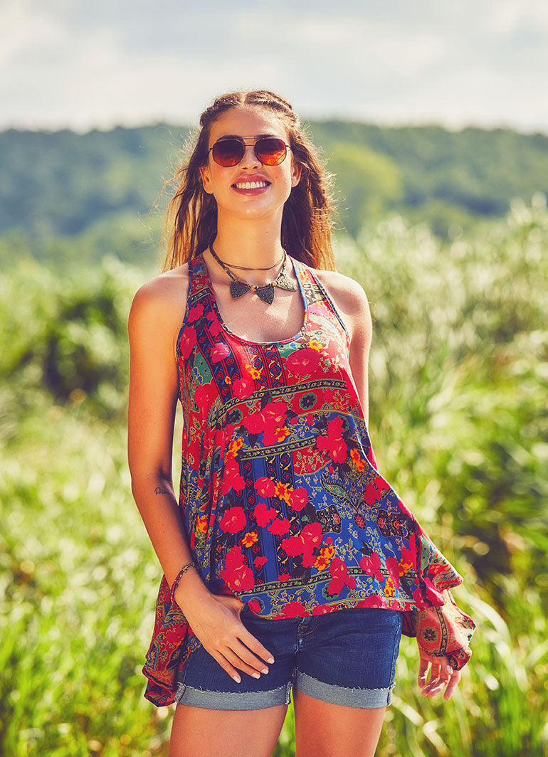 Boho Tunic Roma Pattern Top