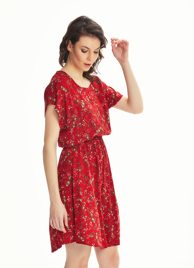 Boho Style Red Clover Daydress