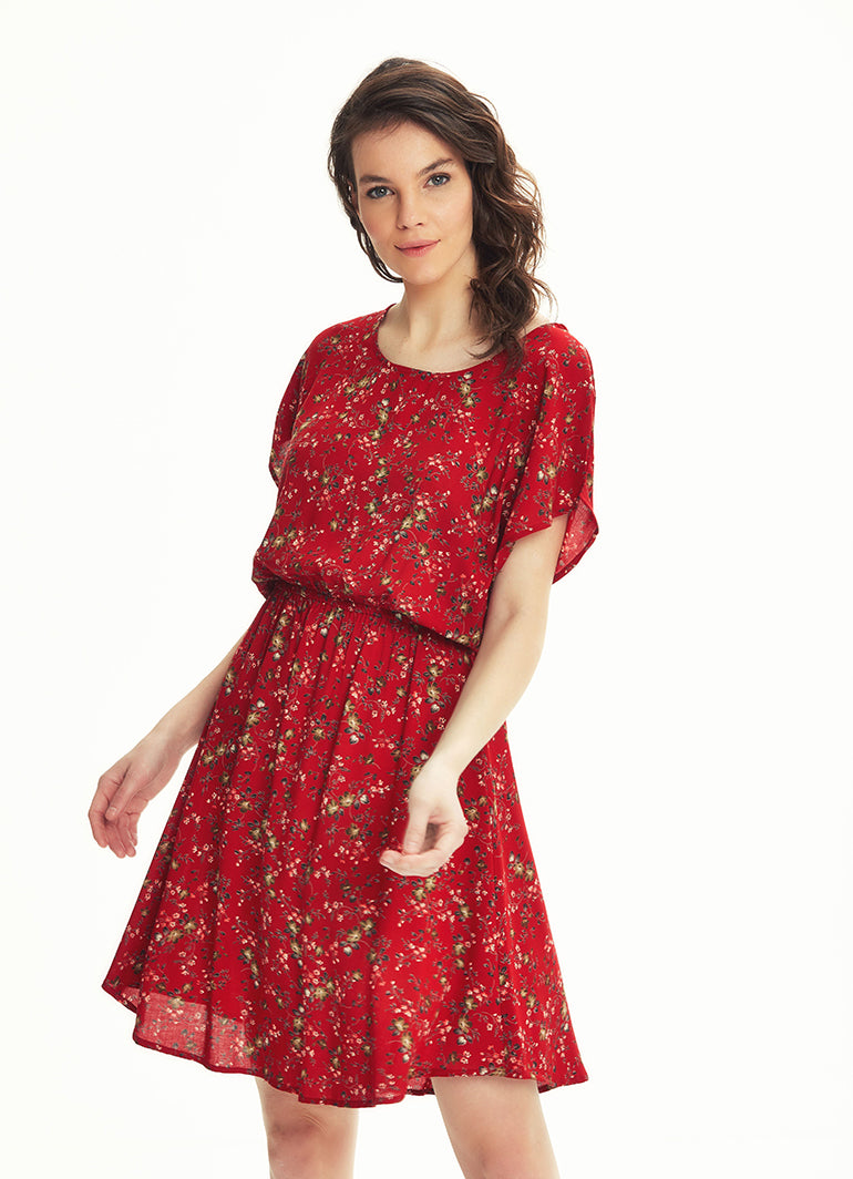 Boho Style Red Clover Daydress