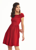 Open Back Short Red Dress