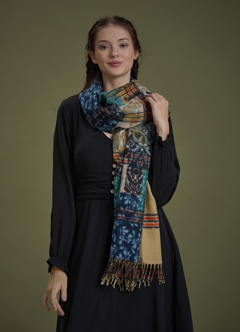 Bohemian Style Plaid Pattern Shawl