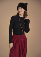 Slim Fit Black Winter Sweater