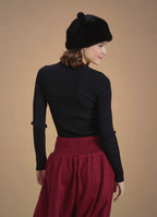 Slim Fit Black Winter Sweater