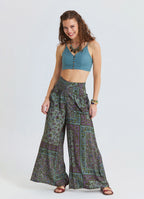 Loose Fit Pocket Detail Agora Floral Trousers 4870
