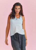 Bohemian Stylish Authentic Degaje Neck Blouse