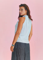 Bohemian Stylish Authentic Degaje Neck Blouse