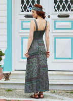 V Neck Slit Front Floral Dress 4975