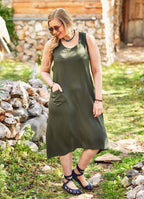 Bohemian Style Pocket Detailed Wholesale Plus Size Summer Dress