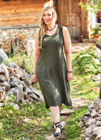 Bohemian Style Pocket Detailed Wholesale Plus Size Summer Dress