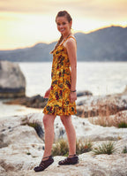 Lace Straps Frill Hem Floral Print Boho Style Wholesale Sundress