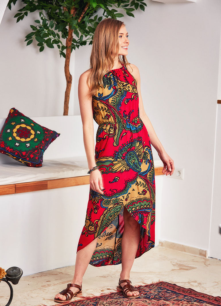 Boho Wholesale Summer Halter Neck Dress