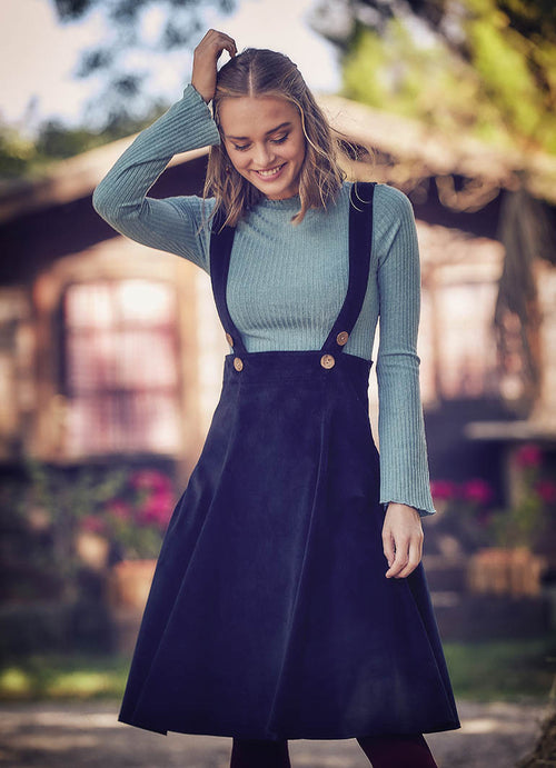 Applique Adjustable Straps Gilet Black Dress