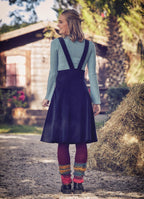 Applique Adjustable Straps Gilet Black Dress
