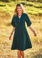 Bohemian Style Half Sleeve Midi Dress