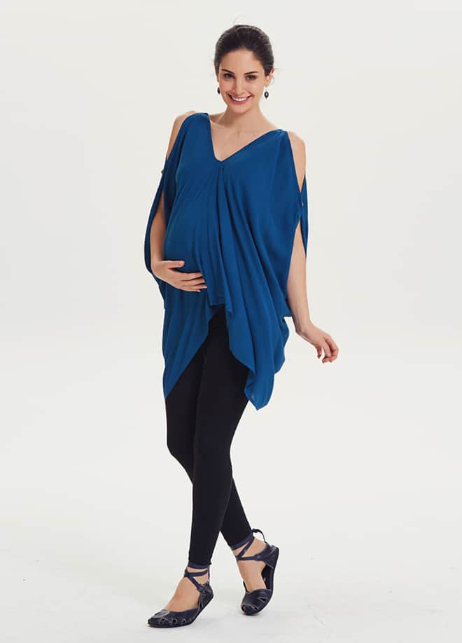 Cold Shoulder Maternity Tunic Top