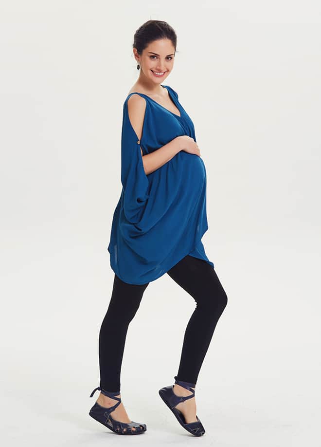 Cold Shoulder Maternity Tunic Top