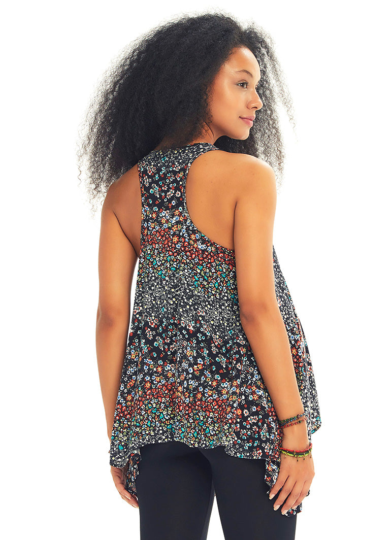 Halter Neck Floral Print Maternity Tunic Top