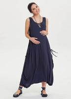 Scoop Neckline Loose Fit Bohemian Wholesale Maternity Maxi Dress