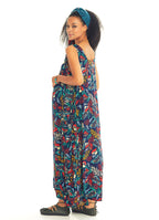 Blue Print Loose Fit Maternity Maxi Summer Dress