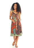 Front Pocket Detail Double Layer Maternity Summer Dress