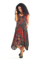 Ethnic Print Bohemian Style Maternity Wholesale Wrap Dress