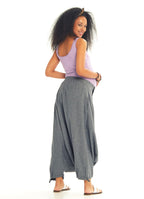 Elastic Waist Wrap Front Boho Style Casual Cotton Harem Maternity Pants