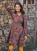 Long Sleeve Shirt Collar Winter Dress