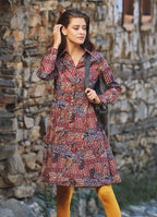 Long Sleeve Shirt Collar Winter Dress