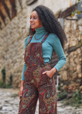 Adjustable Buckle Straps Paisley Jumpsuit