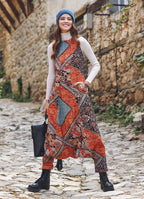 Halter Neck Printed Cotton Jumpsuit