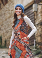 Halter Neck Printed Cotton Jumpsuit