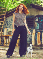 High Waist Palazzo Black Pants