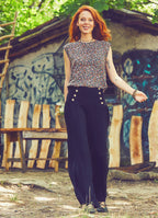 High Waist Palazzo Black Pants