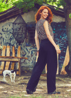 High Waist Palazzo Black Pants