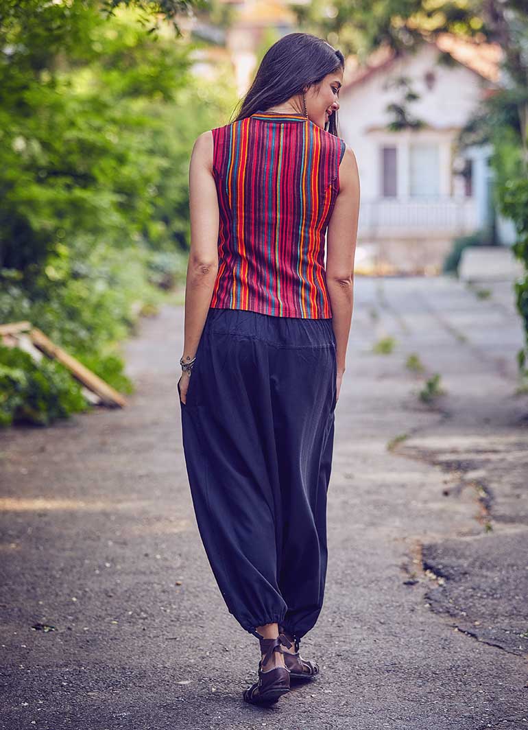 Gypsy Style Boho Wholesale Striped Shirt